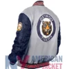 Detroit Tigers Navy And Gray Varsity Satin Jacket