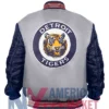 Detroit Tigers Varsity Navy And Gray Satin Jacket