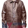 Distressed Dean Winchester Brown Long Leather Jacket