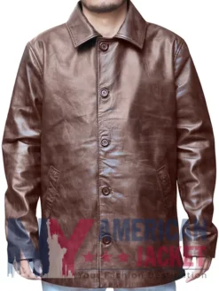 Distressed Dean Winchester Brown Long Leather Jacket