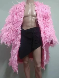 Doflamingo Cosplay Fur Pink Coat