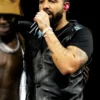 Drake Wireless Festival 2025 Black Leather Vest