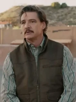 Eddington 2025 Pedro Pascal Brown Vest