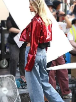 Elle Quist Manhattan 2025 Red Biker Jacket