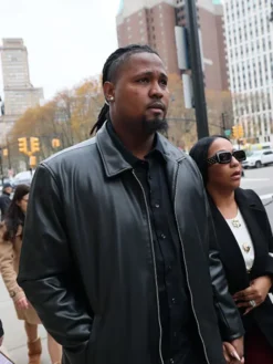 Federal Courthouse Leather Luis Ortiz Black Jacket