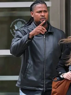 Federal Courthouse Luis Ortiz Black Leather Jacket
