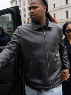 Federal Courthouse Luis Ortiz Leather Black Jacket