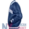 Georgetown Blue Satin Varsity Jacket