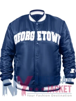 Georgetown Satin Varsity Blue Jacket