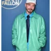 J Balvin The Tonight Show Leather Turquoise Jacket