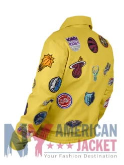Jeff Hamilton NBA Leather Teams Collage Jacket