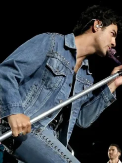 Joe Jonas Mom's Favorite New Jersey USA Denim Jacket