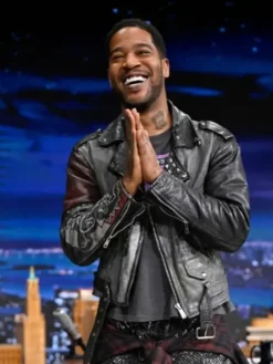 Kid Cudi The Tonight Show S12 Black Leather Jacket