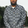 LeBron James Grey And White Checkered Jacket