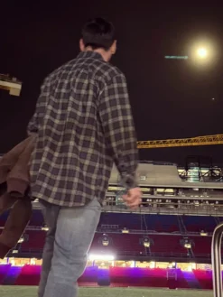 Lionel Messi Camp Nou Plaid Shirt
