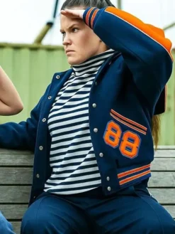 Lizzie Davidson Such Brave Girls S02 Varsity Blue Jacket