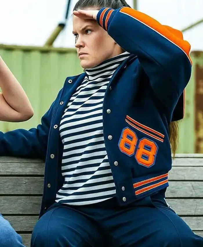 Lizzie Davidson Such Brave Girls S02 Varsity Blue Jacket