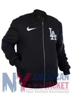 Los Angeles Dodgers Black Bomber Dugout Jacket