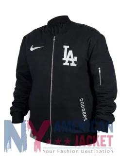 Los Angeles Dodgers Dugout Bomber Black Jacket