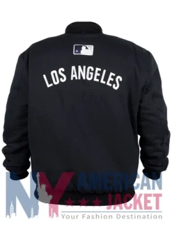 Los Angeles Dugout Dodgers Bomber Black Jacket