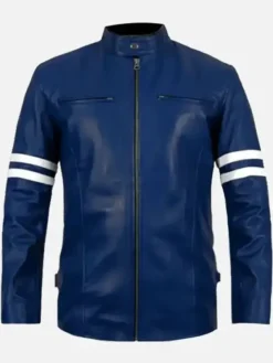 Men’s Rich Blue Leather Jacket