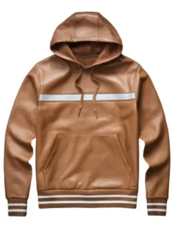 Men's Sheldon Brown Leather Pullover Hoodie