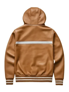Men's Sheldon Brown Pullover Leather Hoodie
