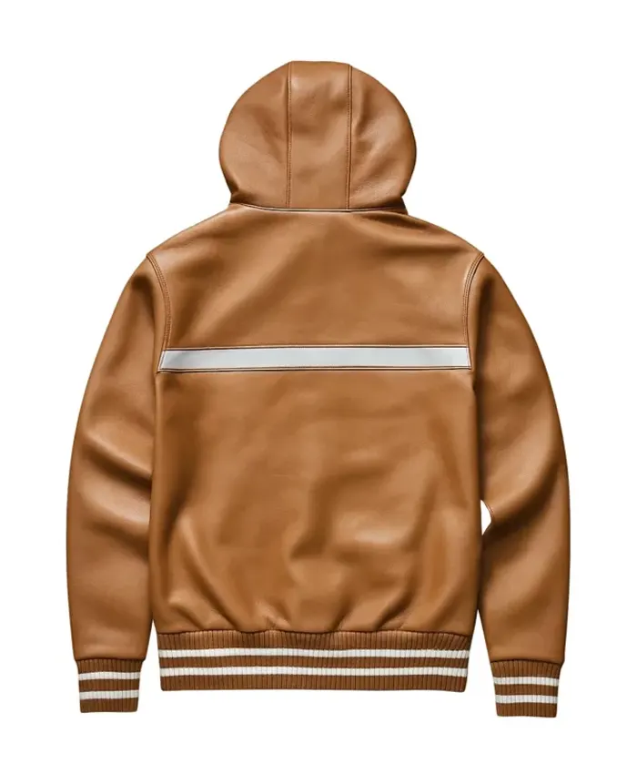 Men's Sheldon Brown Pullover Leather Hoodie