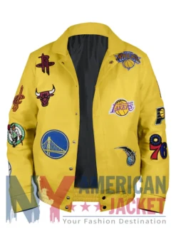 NBA Jeff Hamilton Teams Leather Collage Jacket