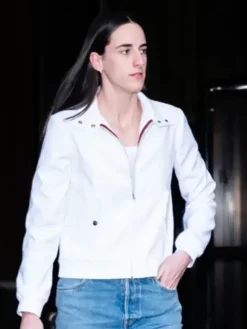 NYC Caitlin Clark 2025 White Jacket