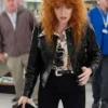 Natasha Lyonne Poker Face S02 Black Leather Jacket