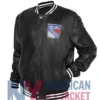 New York Bomber Rangers Varsity Leather Jacket