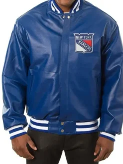 New York Rangers Bomber Leather Jacket