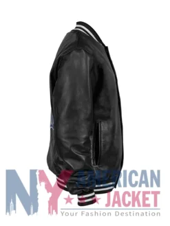 New York Rangers Bomber Leather Varsity Jacket