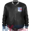 New York Rangers Bomber Varsity Leather Jacket