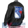 New York Rangers Varsity Bomber Leather Jacket