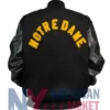Notre Dame Varsity Irish Rudy Black Bomber Jacket