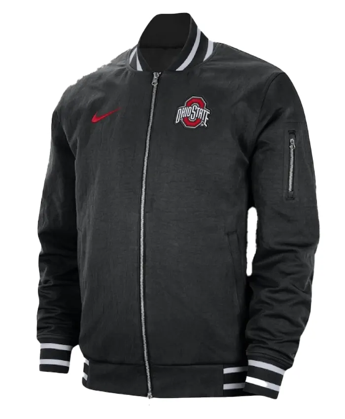 Ohio State Buckeyes Bomber Black Jacket