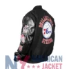 Philadelphia 76ers Team Varsity Black Out Logo Jacket