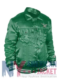Philadelphia Eagles Tab Trucker Silver Jacket