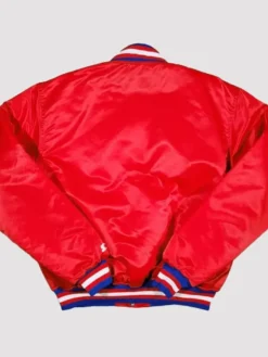 Philadelphia Sixers Red Starter Varsity Jacket