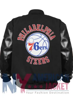 Philadelphia Varsity 76ers Black Out Team Logo Jacket