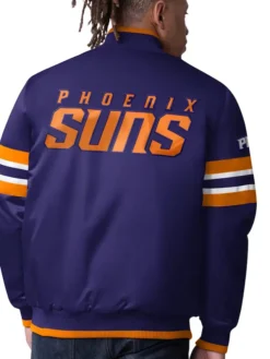 Phoenix Suns Purple Satin Scout Varsity Jacket