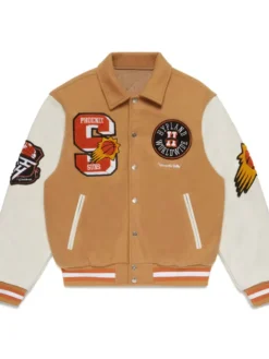 Phoenix Suns Wool Sand Varsity Jacket