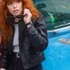 Poker Face S02 Natasha Lyonne Black Leather Jacket