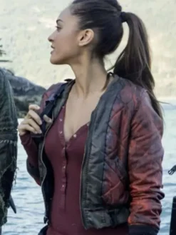 Raven Reyes The 100 S02 Quilted Bomber Jacket