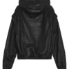 Saint Laurent Leather Black Hoodie
