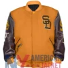 San Diego Orange Varsity Padres And Brown Jacket