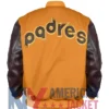 San Diego Padres Orange Varsity And Brown Jacket