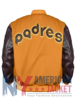 San Diego Padres Orange Varsity And Brown Jacket